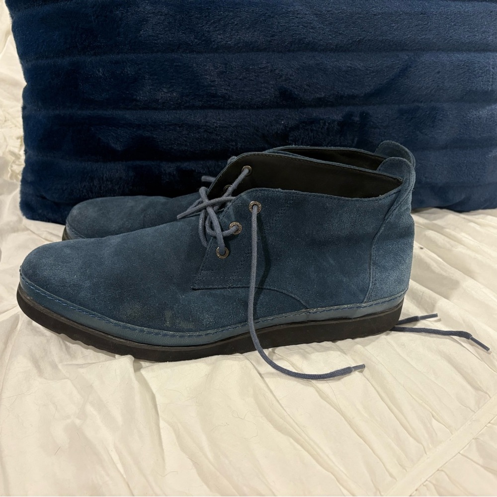 Bugatchi Navy Blue Suede Chukka Boots Men’s 10.5